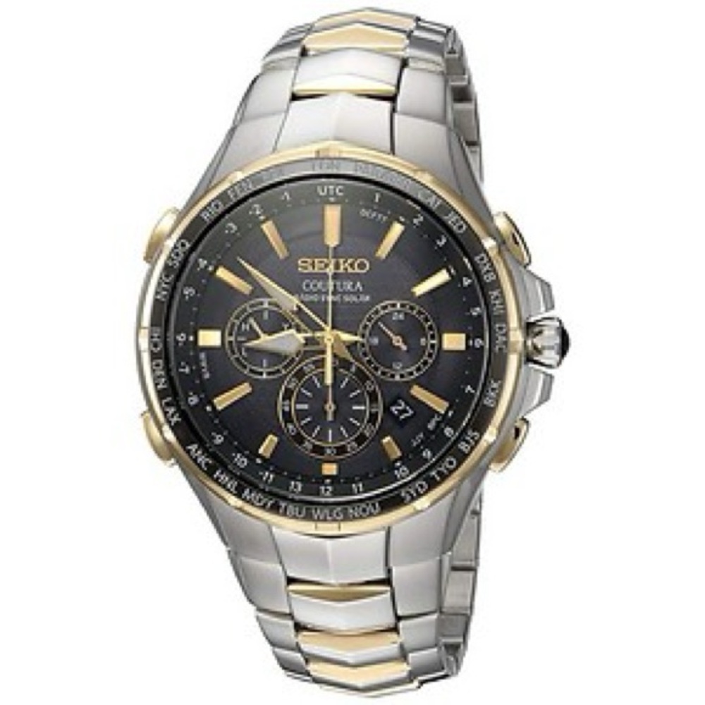 Seiko Coutura Dress Watch with Silver and Gold Accents